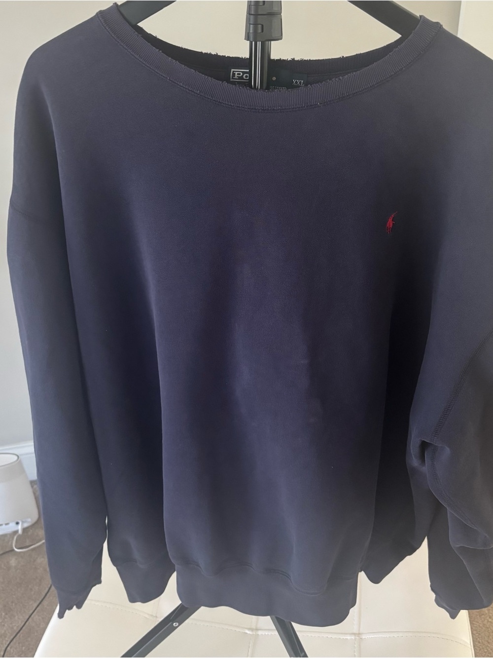 Polo by Ralph Lauren Navy Crewneck Sweatshirt with Red Pony